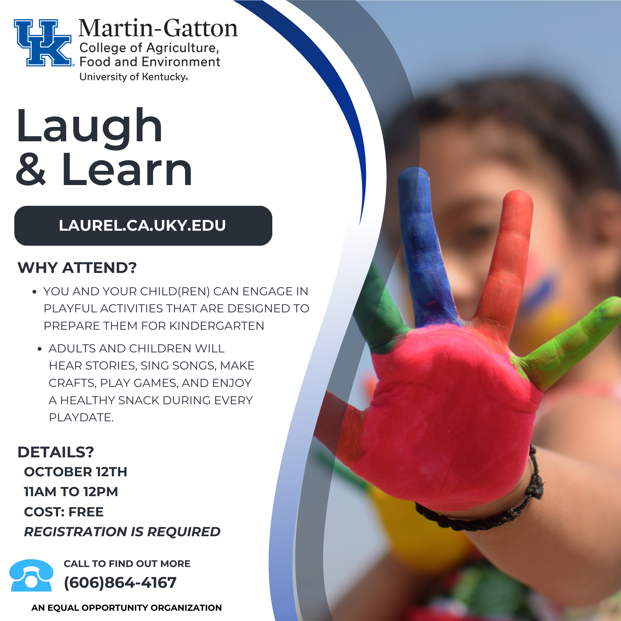 Flyer detailing class details such as date, time, and description.