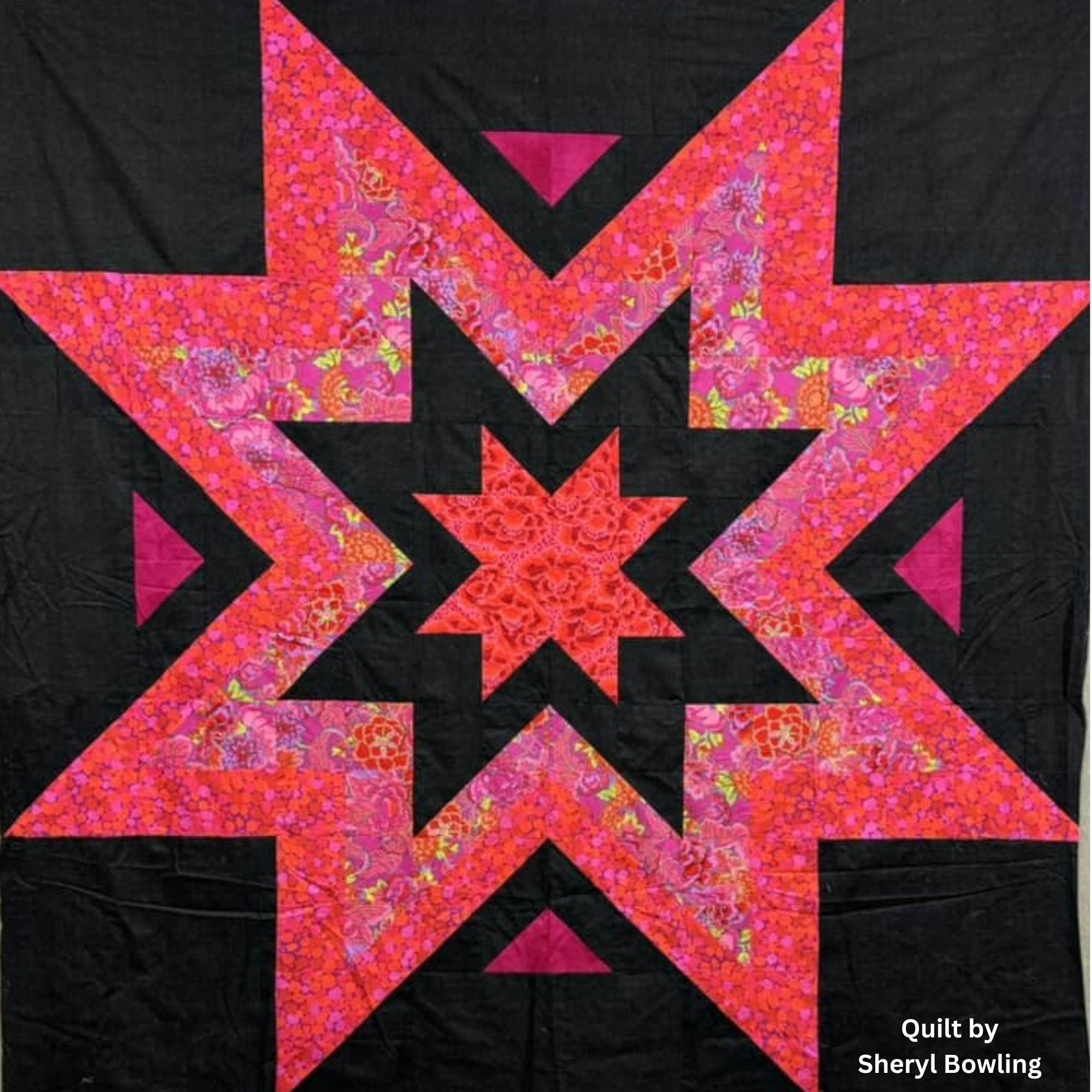 Exploding Star quilt top