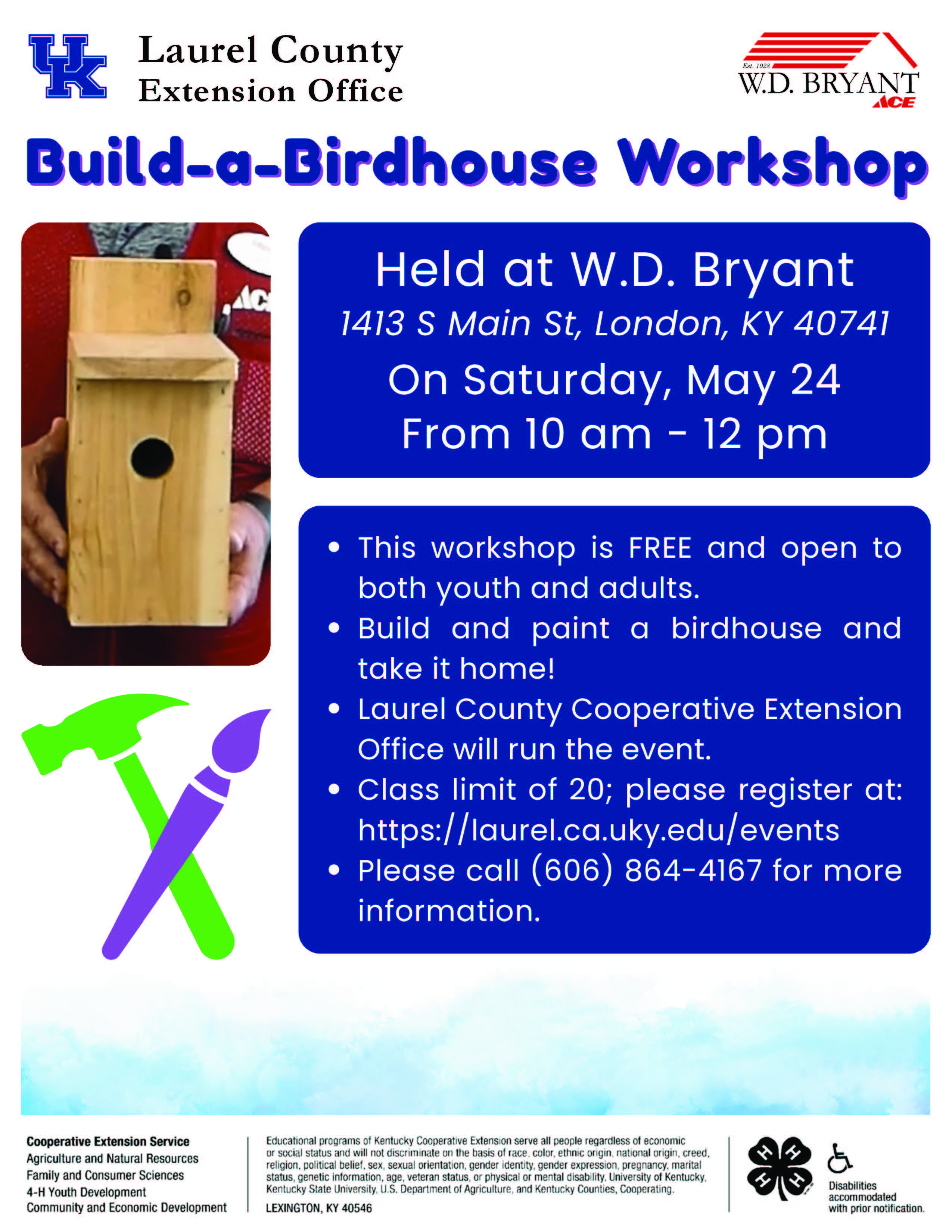 Flyer detailing class details.