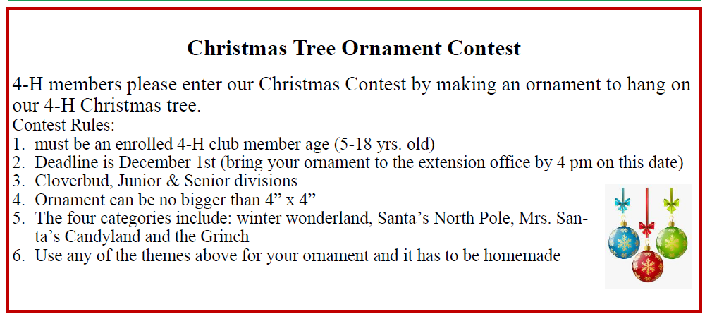 Christmas Tree Ornament Contest 2022