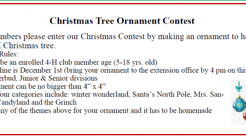 Christmas Tree Ornament Contest 2022